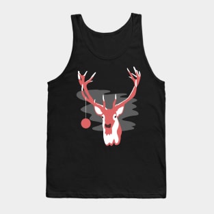 Abstract Minimal Christmas Deer (Reindeer) Tank Top